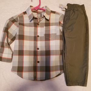 Boy's 18M Long Sleeve 2 Piece Outfit Set
